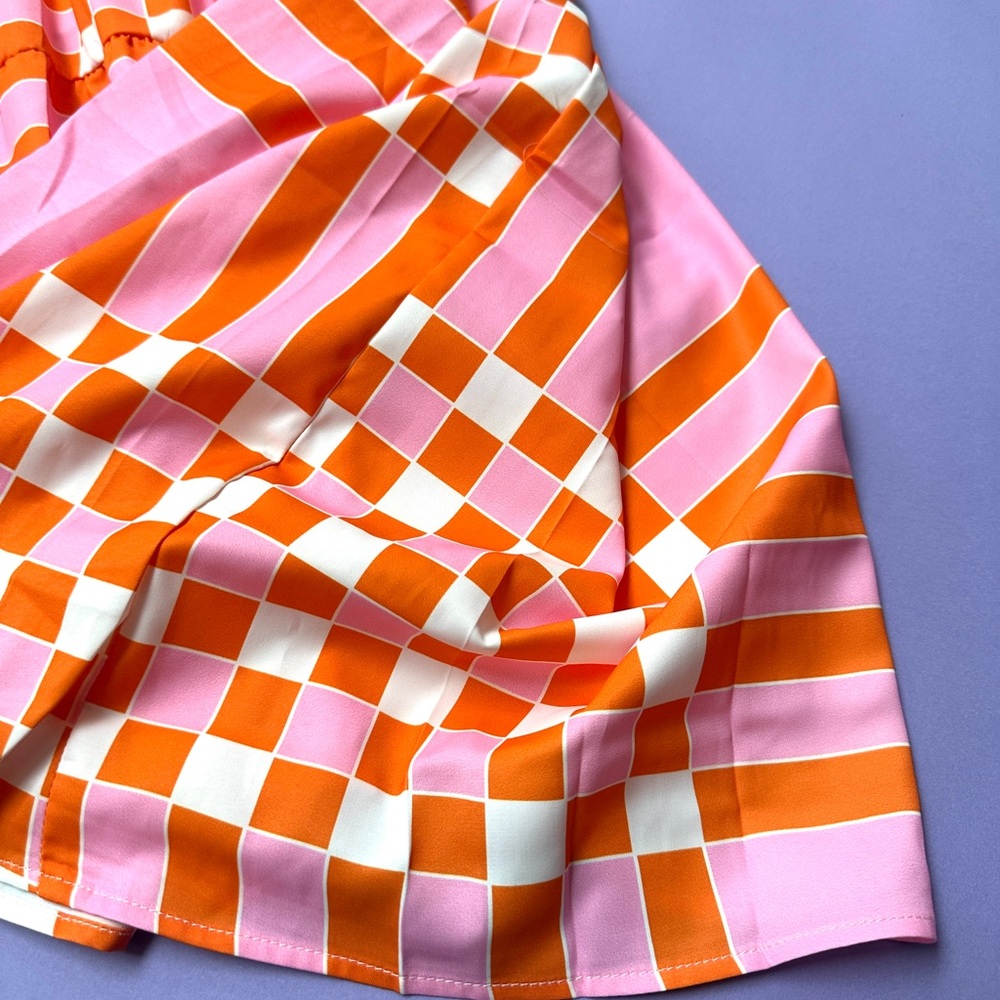 Colorful Striped and Checkered Dress - Picture 2 of 3